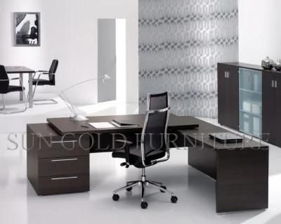 (SZ-ODL317) Brown L Shape Boss Office Table CEO Executive Office Desk
