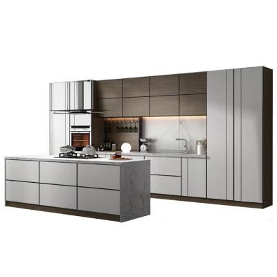 Modern Cheap Kitchen Cabinets Island Doors Pantry Outside German Wood Furniture Kitchen Cabinet Made in China
