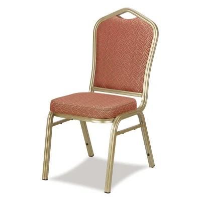 Foshan Factory Wedding Banquet Hall Furniture Wholesale Stackable Metal Hotel Chairs Banquet