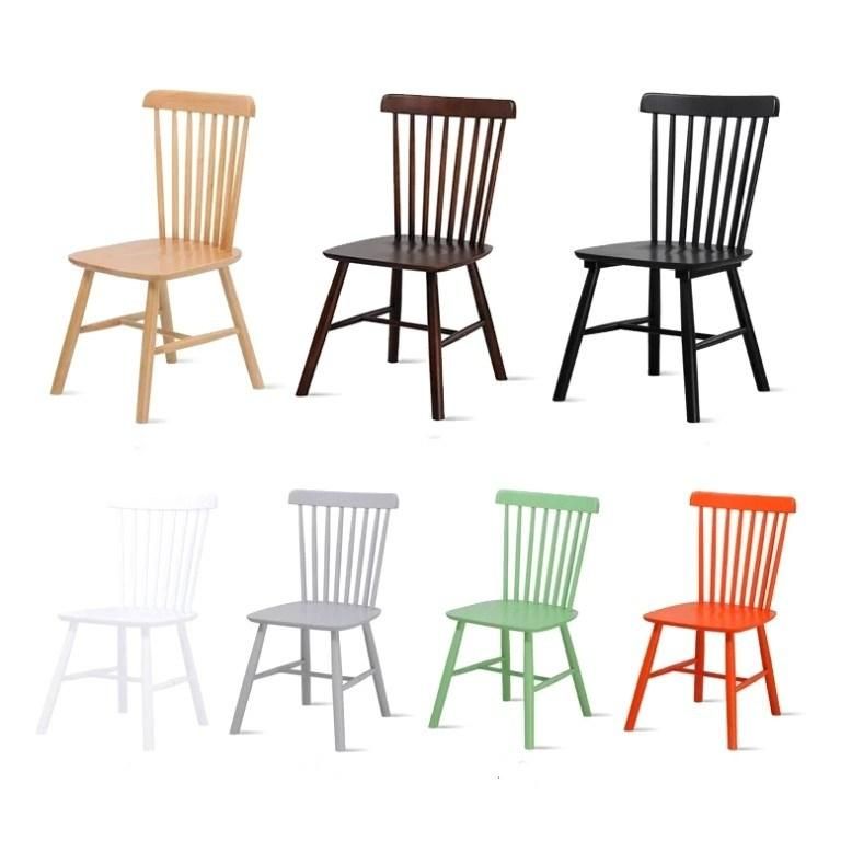 Modern Solid High Back Simple Antique Design Windsor Dining Chair for Cafe Restaurant