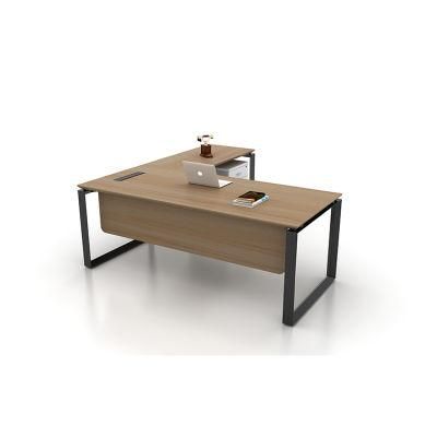 Latest Simple Design L Shaped Modern Office Furniture Melamine Excutive Desk