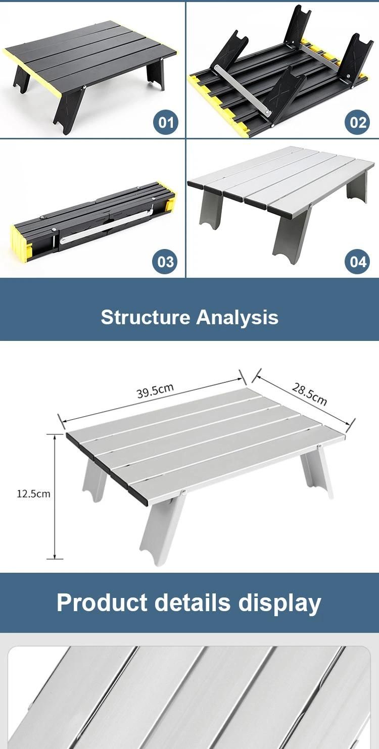 Min 15kgs Load Capacity 40*29*13cm Small BBQ Modern Mini Table Camping