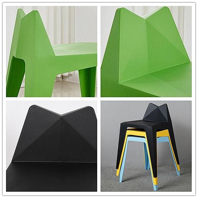 Promotion Cheap Price Furniture European Style Full PP Colorful Stackable Plastic Stool Chair Wholesale