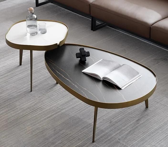 Modern Furniture Special Shape Marble Tea Table