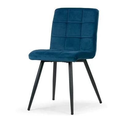 New Design Restaurant Furniture Upholstered Velvet Fabric Modern Dining Chair