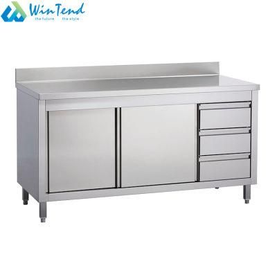 Manufactory Commercial Catering Hotel Kitchen Equipment Appliance Stainless Steel Cabinet Furniture with Drawer and Cupboard