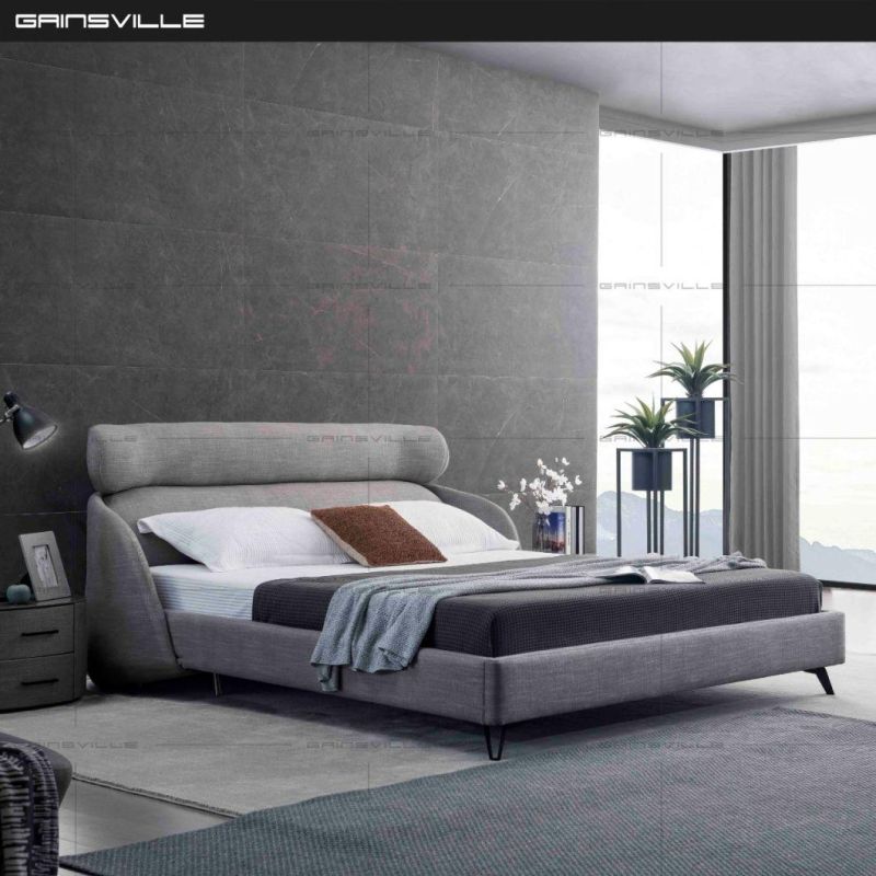 Hot Selling Metal Frame Headboard Modern Bed Design Upholstered Bedroom Furniture Customized Storage Beds Set