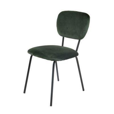 Cheap Price Home Furniture Metal Legs Modern Comfortable Velvet Fabric Dining Room Chair