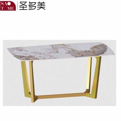 Modern Rock Furniture Titanium V-Shaped Dining Table