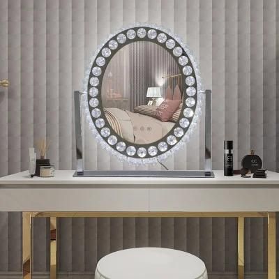 Hairdressing Furniture Diamond Styling Crystal Makeup LED Home Decoration Mirror