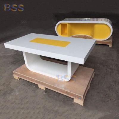6 Conference Table White Yellow Marble 6 Foot Conference Table