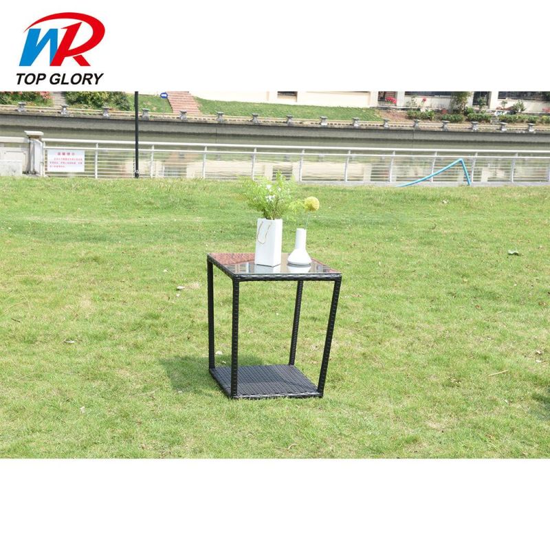 New Design Outdoor Waterproof Rattan Garden Patio Side Table