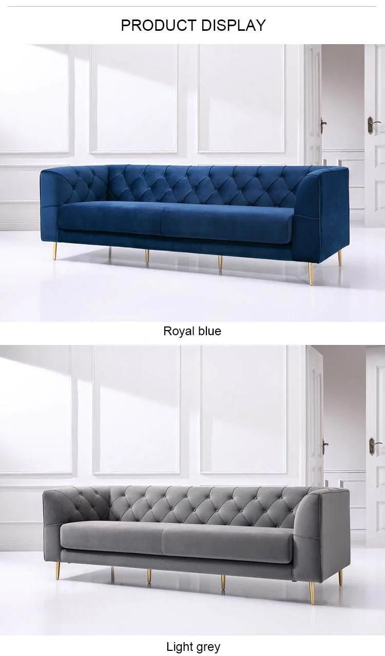 Linsy Modern Furniture Luxury Velvet 3 4 Seat Loveseat Sofa Couch Rbj4K