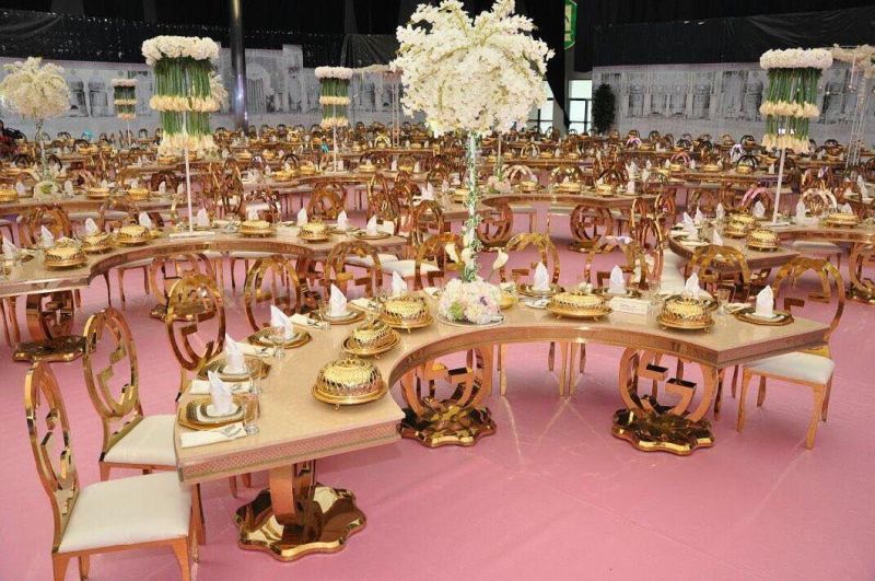 Wedding Party Hotel Rental High Quality Half Moon Dining Table