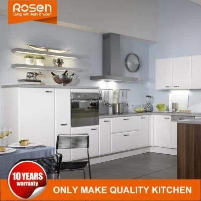 High End Glossy Easy Top White MDF PVC Kitchen Cabinet