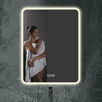 Modern Style Rectangle Bathroom Mirror Customized LED Backlit Mirror