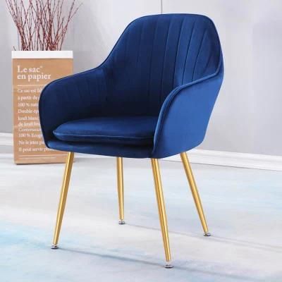 Luxury Modern Nordic Hotel Velvet Upholstered Armchair Accent Chair Living Room Furniture Arm Accent Chair