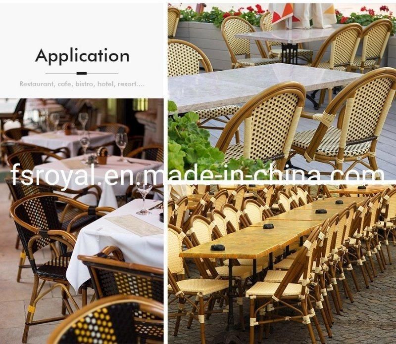 High Temperature Resistance Modern Luxury Plastic Woven Coffee Shop Furniture Restaurant Chairs