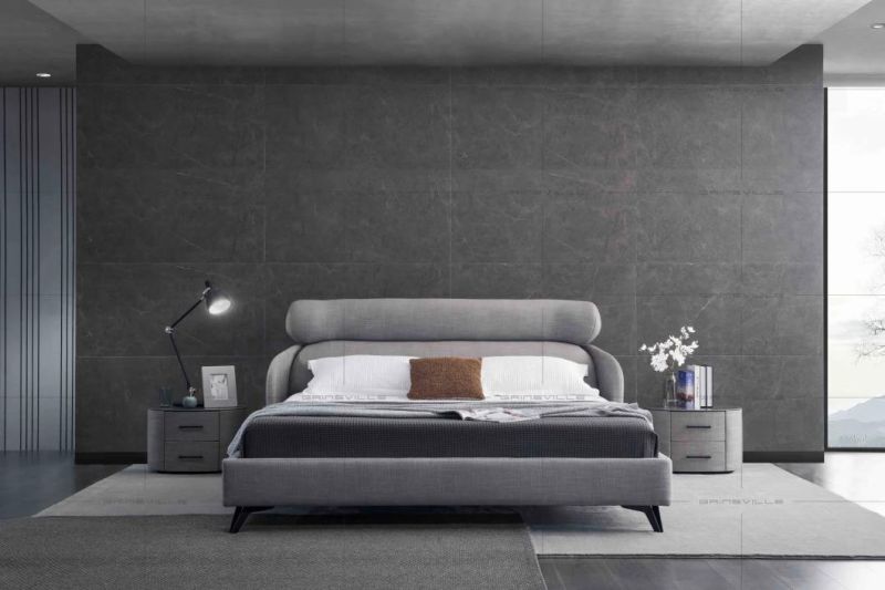 Top Selling Metal Frame Headboard King Size Bed Homefurniture Gc1725