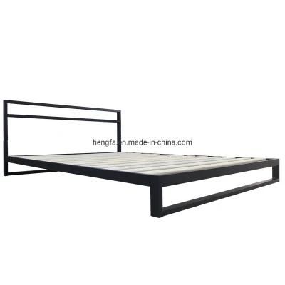 Wholesale Modern Hardware Furniture Custom Steel Frame Wooden Bed