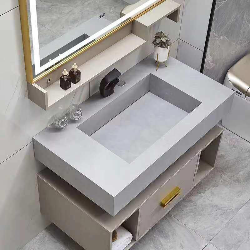 2020 Latest Italy Modern Wall Mounted Wood Hotel Bathroom Furniture