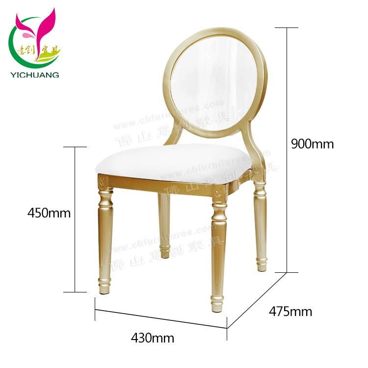 Hyc-D04-14 Guangzhou Luxury Wedding Clear Acrylic Back Louis Dining Chair for Event