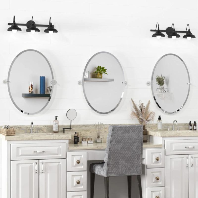 Customized IP44 Wall Sticker Glass Advanced Design Bathroom Mirror with Cheap Price