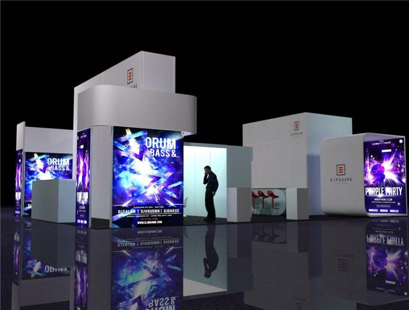 Modern Display Stand with LED Light for Trade Show