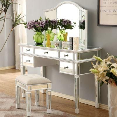 New Design Mirrored Dressing Table Storage Cabinet for Bedroom