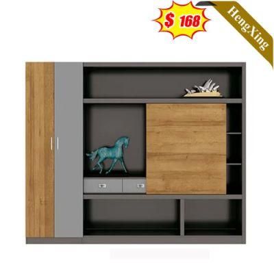 Minimalist Style Wooden Modern Design Large Light Wood Color Office Furniture Open Storage Drawers File Cabinet