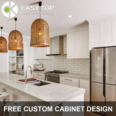 South America Fashionable Lacquer Cupboard White Kitchen Wall Cabinets Modern Furniture