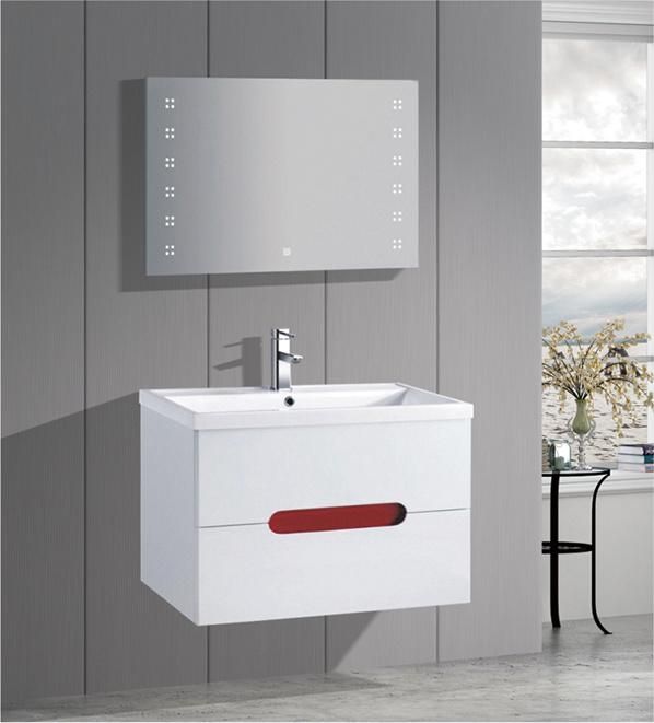 Full PVC Faced High Gloss Wooden Bathroom Vanity Bathroom Cabinet