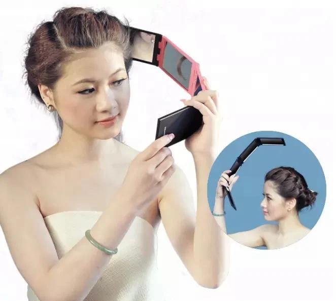 Self Cut Foldable 4 Panels Portable Compact Makeup Cosmetic Mirror