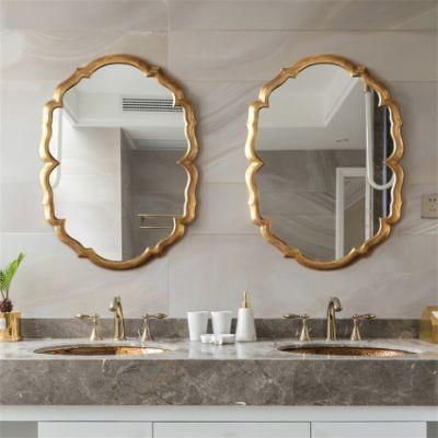 European Nordic Oval Creative Old Mirror Antique Bathroom Porch Mirror Decorative Mirror American Dressing Mirror