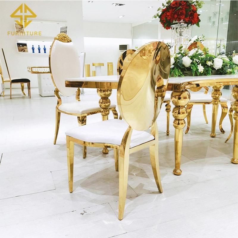 Best-Selling Products Gold Stainless Steel Metal Frame Throne Wedding Chair