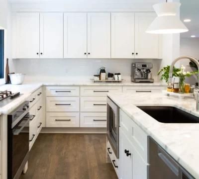 Wholesale Modern White Shaker Lacquer Modular Kitchen Cabinets