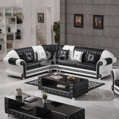 Modern Furniture Italian Leisure Genuine Leather Sectional Corner Sofa