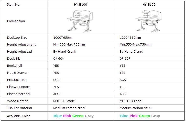 Ergonomic Kids Study Desk with with Shelf