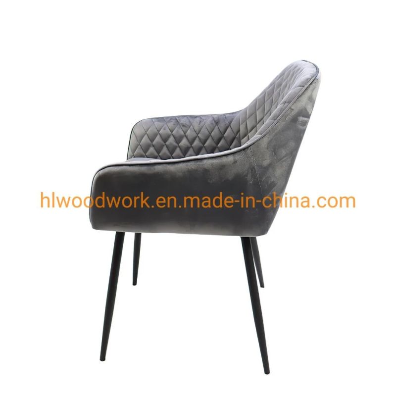 Factory Wholesale Modern Hotel Wedding Party Fabric Restaurant Banquet Dining Chair Dining Room Furniture Luxury Metal Legs Upholstered Leather Dining Chairs