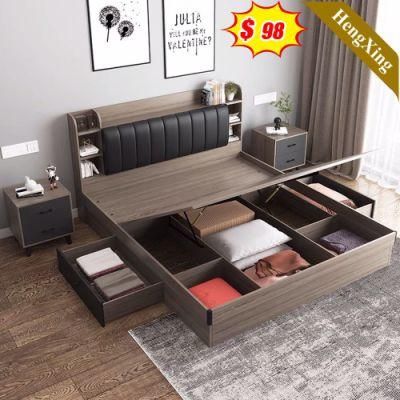 Modern Bedroom Set Furniture Mattress Nightstand Double Wall Bed King Bed with Storage
