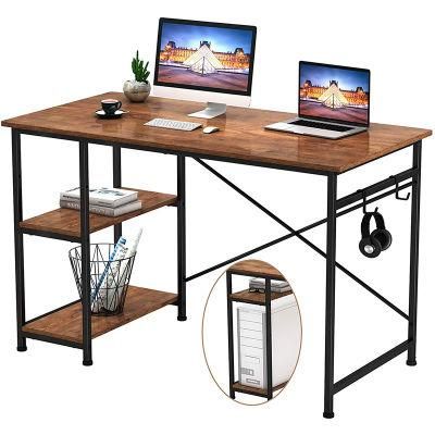 Modern Design Home Simple Bedroom Office Writing Desk Writing Computer Desk with Bookshelves