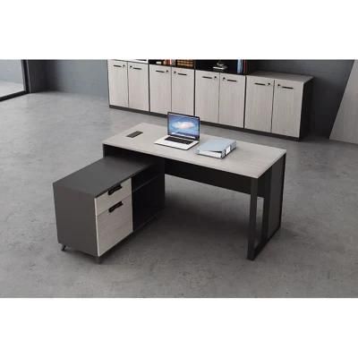 (SZ-ODR634) Manager Office Table Simple Boss Office Desk with Side Cabinet