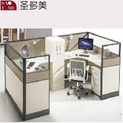 Office Furniture B50 Two-Person Card Position with Movable Cabinet Office Desk