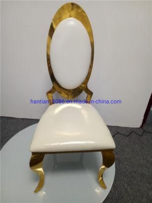 Foshan Factory New Trending Gold Stainless Steel Wedding Banquet Dining Chair