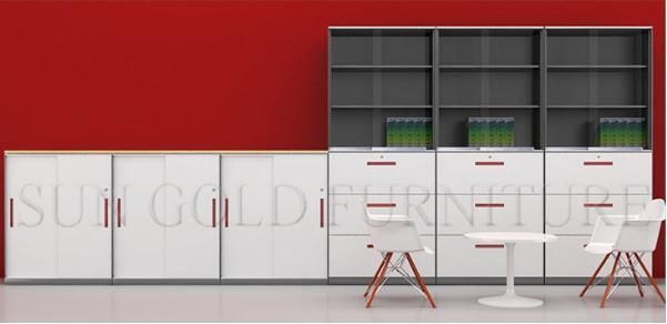 White Melamine Board Wooden Filing Cabinets (SZ-FC057)