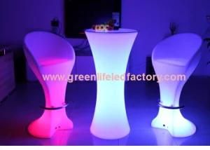 16color Changing Plastic Furniture LED Round Table