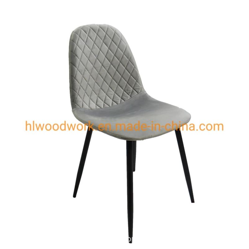Fabric Dining Leisure Chair Modern Chairs Living Room Chaise Brown Velvet Tufted Dining Chairs Customized Design Hotel Home Furniture Kitchen Dining Chair
