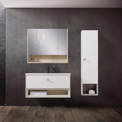 Modern Style Wall-Hung Bathroom Vanities with Mirror Cabinet