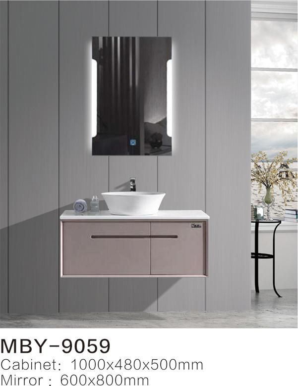 Hotel European Modern PVC Wall-Hung White Bathroom Vanity