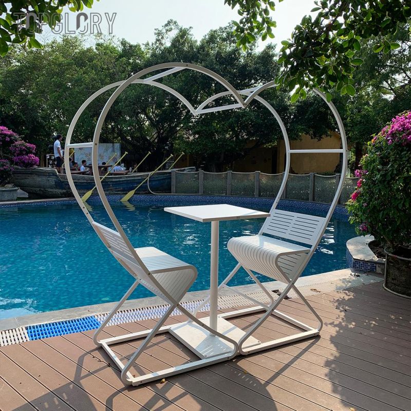 Popular Creative Design Hotel Outdoor Garden Home Furniture Aluminium Table and Chair Set